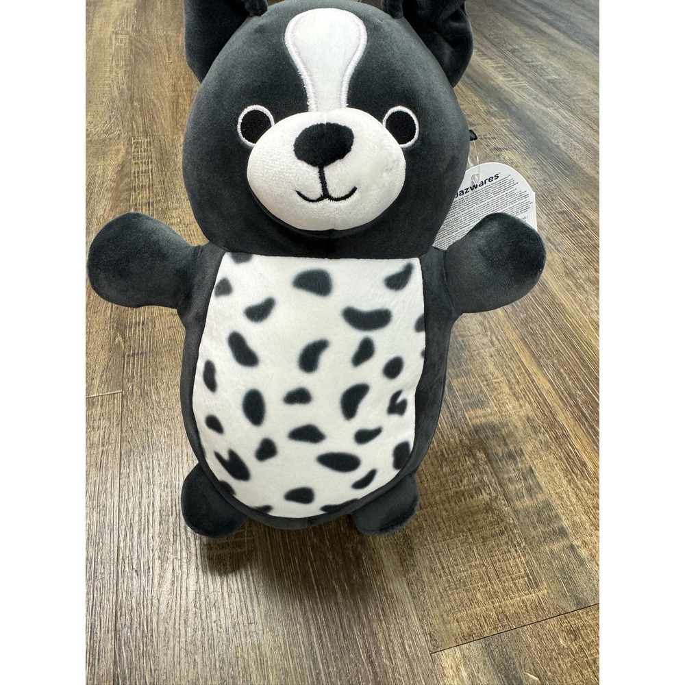 Squishmallows Hug Mees Monty Boston Terrier Dog 12 Inch Plush Spotted Belly 2024